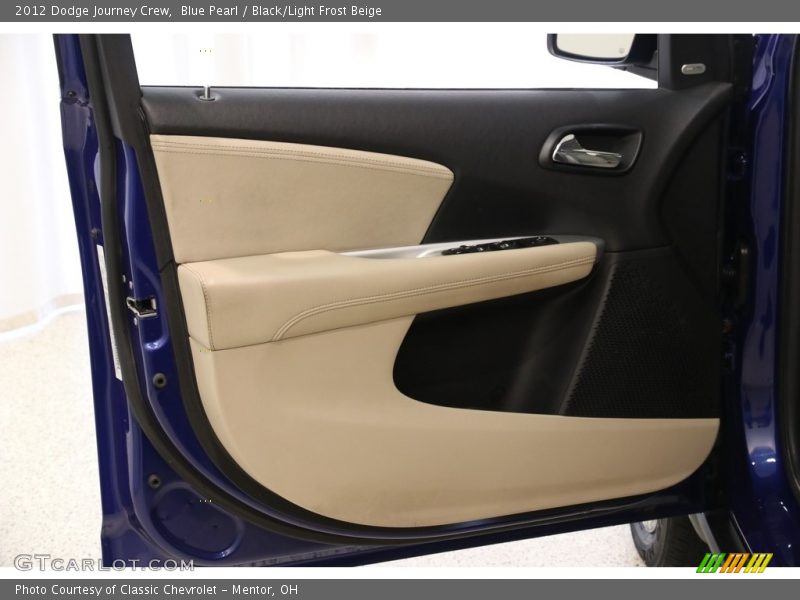 Blue Pearl / Black/Light Frost Beige 2012 Dodge Journey Crew
