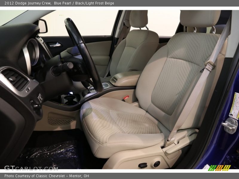 Blue Pearl / Black/Light Frost Beige 2012 Dodge Journey Crew