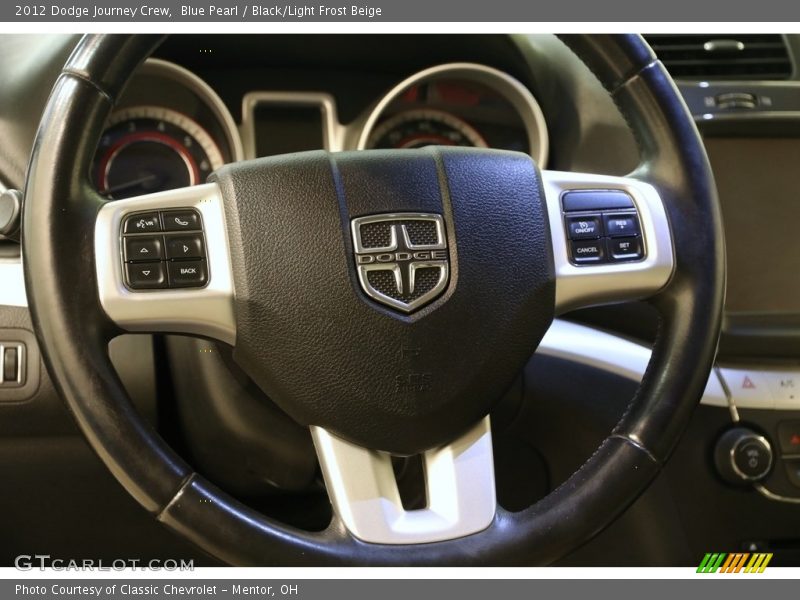 Blue Pearl / Black/Light Frost Beige 2012 Dodge Journey Crew