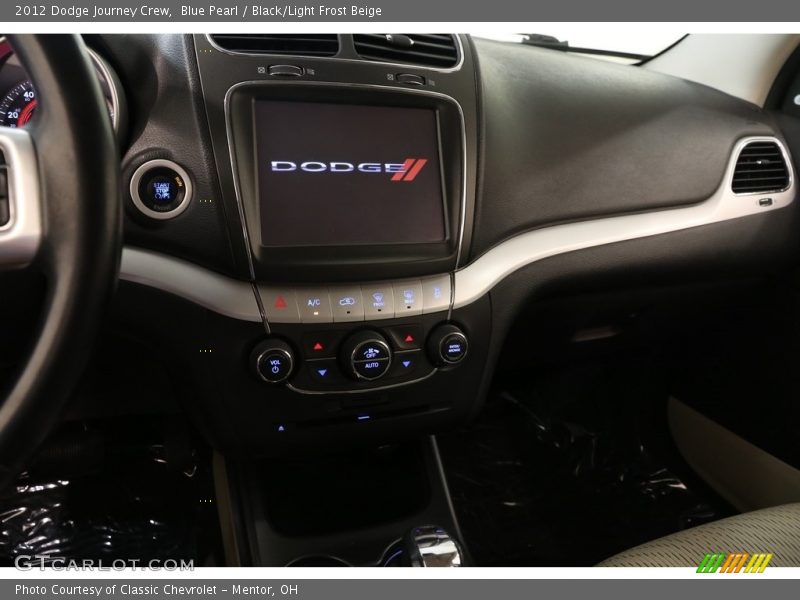 Blue Pearl / Black/Light Frost Beige 2012 Dodge Journey Crew