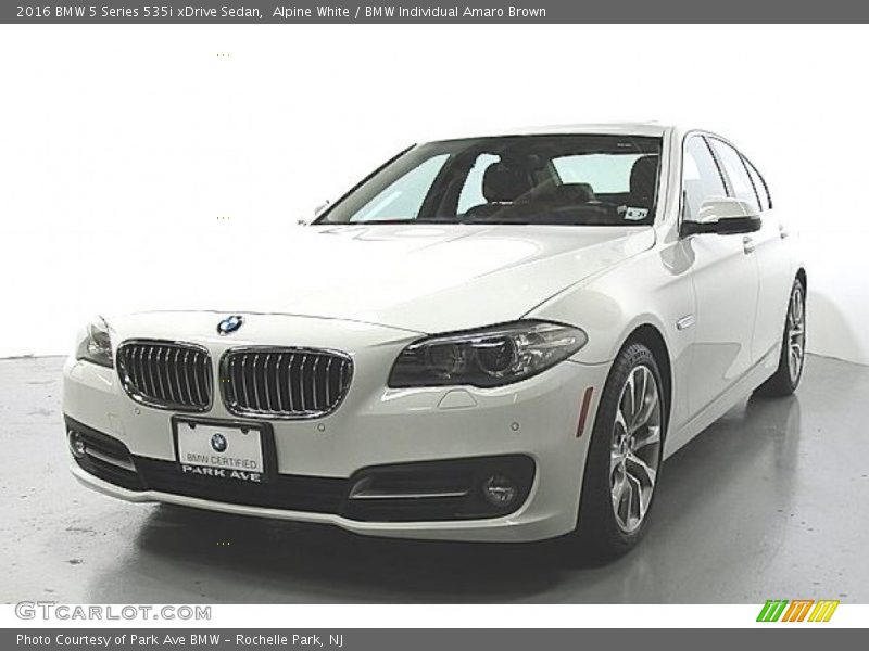 Alpine White / BMW Individual Amaro Brown 2016 BMW 5 Series 535i xDrive Sedan