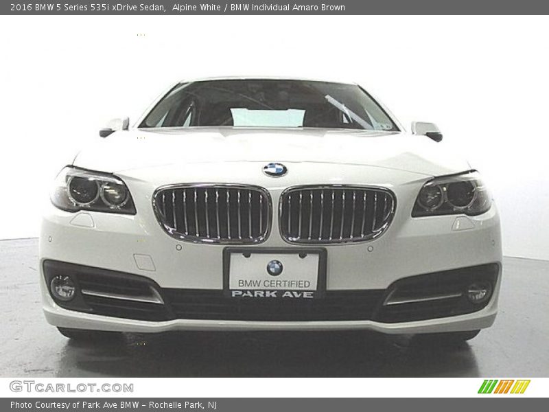 Alpine White / BMW Individual Amaro Brown 2016 BMW 5 Series 535i xDrive Sedan