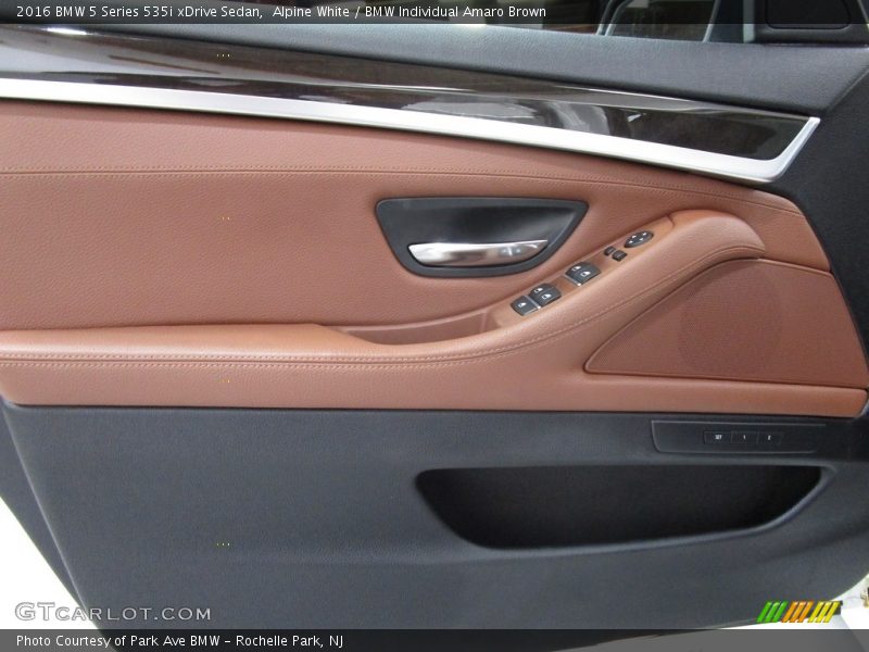 Alpine White / BMW Individual Amaro Brown 2016 BMW 5 Series 535i xDrive Sedan