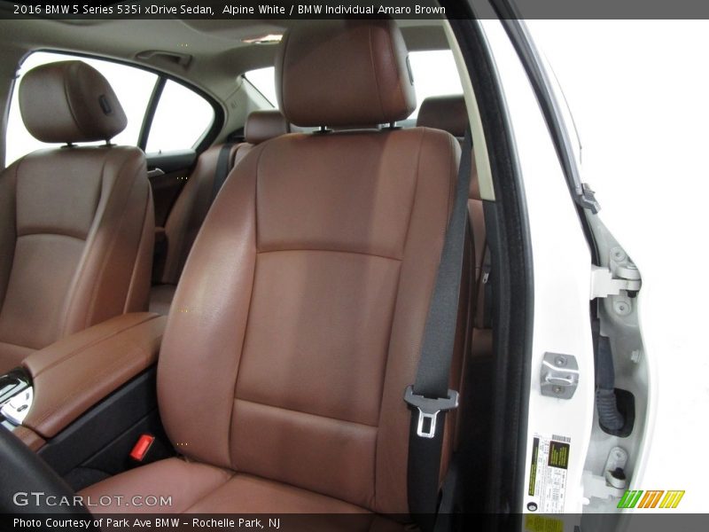 Alpine White / BMW Individual Amaro Brown 2016 BMW 5 Series 535i xDrive Sedan