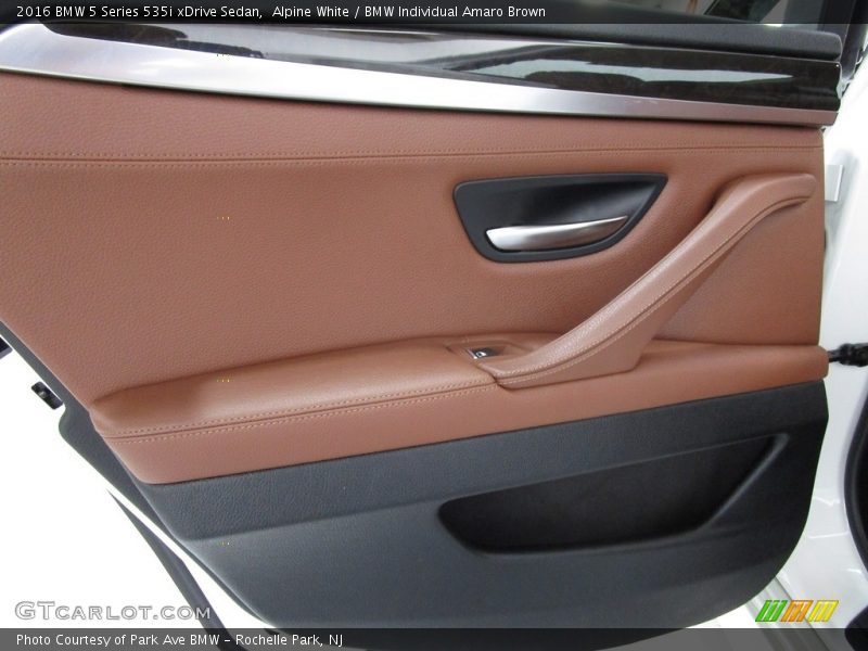 Alpine White / BMW Individual Amaro Brown 2016 BMW 5 Series 535i xDrive Sedan