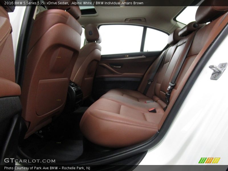 Alpine White / BMW Individual Amaro Brown 2016 BMW 5 Series 535i xDrive Sedan