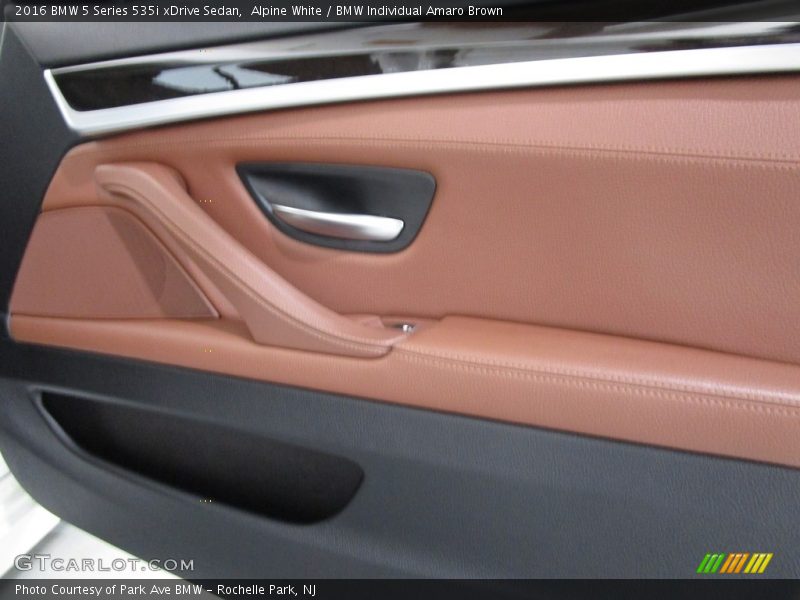 Alpine White / BMW Individual Amaro Brown 2016 BMW 5 Series 535i xDrive Sedan