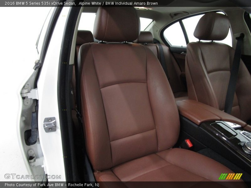 Alpine White / BMW Individual Amaro Brown 2016 BMW 5 Series 535i xDrive Sedan