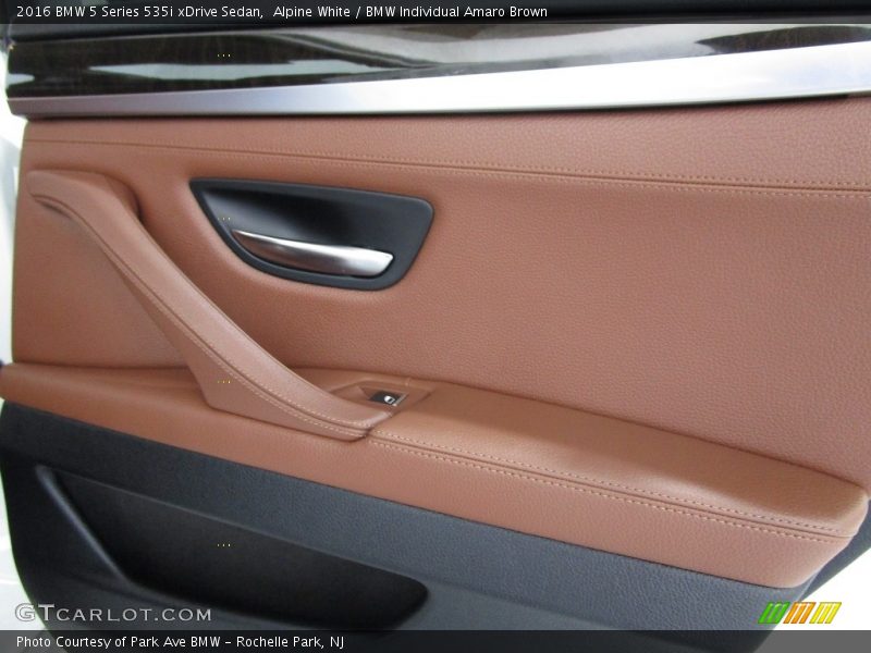 Alpine White / BMW Individual Amaro Brown 2016 BMW 5 Series 535i xDrive Sedan
