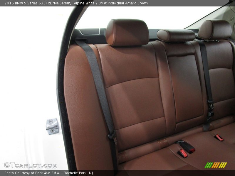 Alpine White / BMW Individual Amaro Brown 2016 BMW 5 Series 535i xDrive Sedan