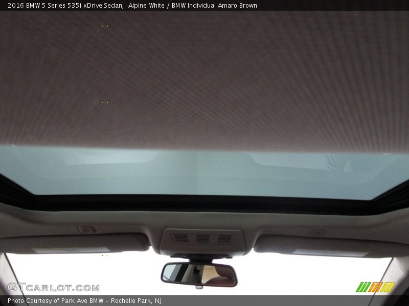 Alpine White / BMW Individual Amaro Brown 2016 BMW 5 Series 535i xDrive Sedan