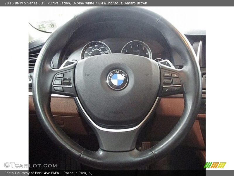 Alpine White / BMW Individual Amaro Brown 2016 BMW 5 Series 535i xDrive Sedan