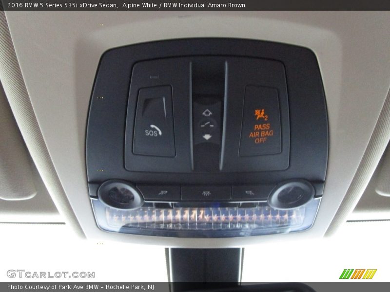 Alpine White / BMW Individual Amaro Brown 2016 BMW 5 Series 535i xDrive Sedan