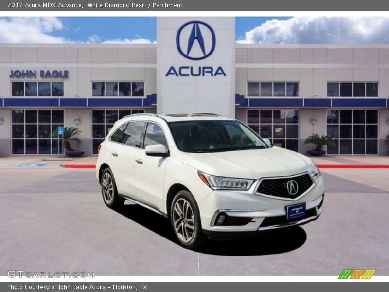 White Diamond Pearl / Parchment 2017 Acura MDX Advance
