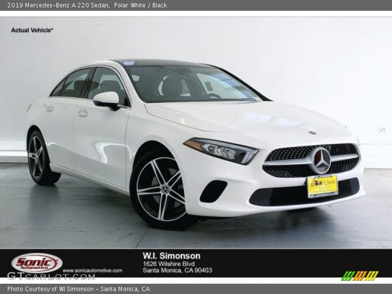 Polar White / Black 2019 Mercedes-Benz A 220 Sedan