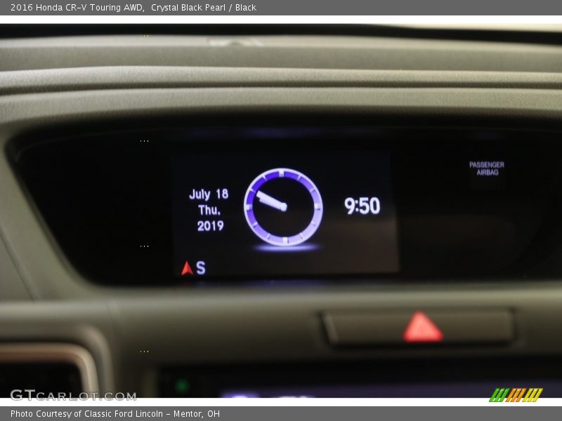 Crystal Black Pearl / Black 2016 Honda CR-V Touring AWD