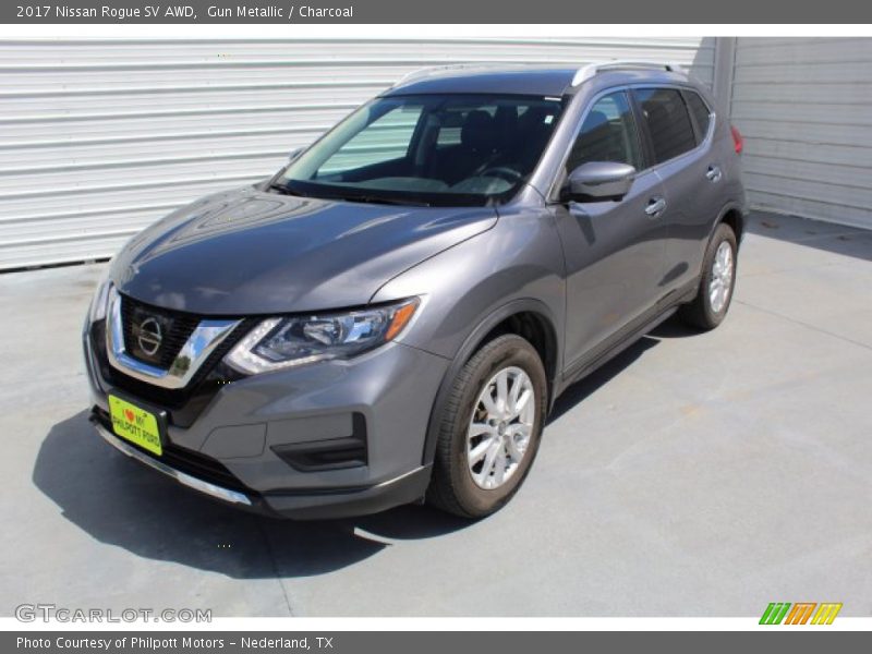 Gun Metallic / Charcoal 2017 Nissan Rogue SV AWD