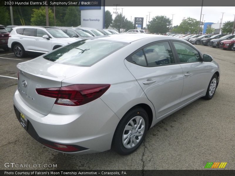 Symphony Silver / Black 2020 Hyundai Elantra SE