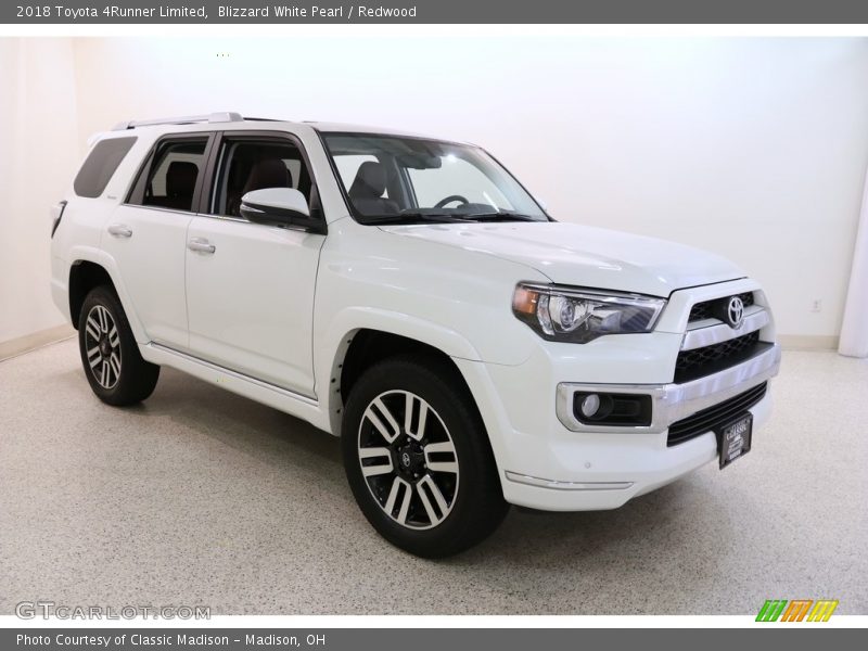 Blizzard White Pearl / Redwood 2018 Toyota 4Runner Limited