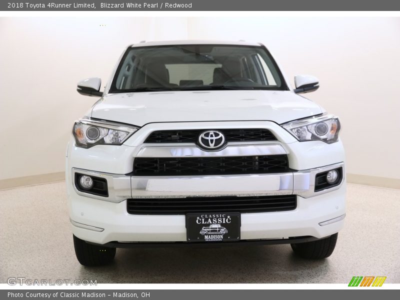 Blizzard White Pearl / Redwood 2018 Toyota 4Runner Limited