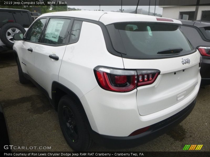 White / Black 2019 Jeep Compass Sport