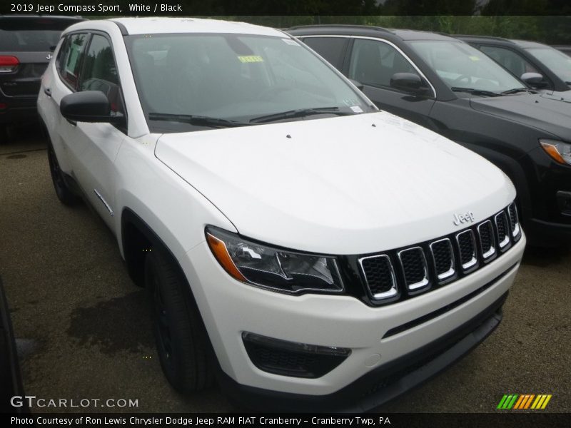 White / Black 2019 Jeep Compass Sport