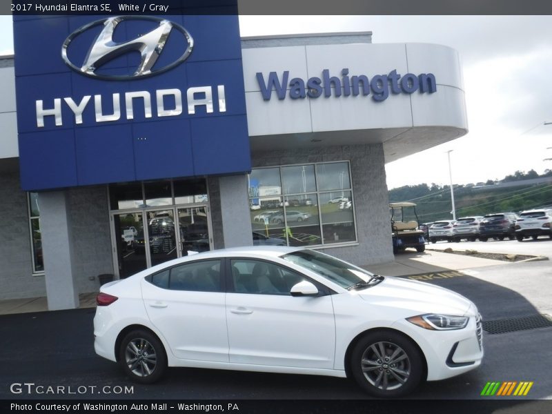 White / Gray 2017 Hyundai Elantra SE