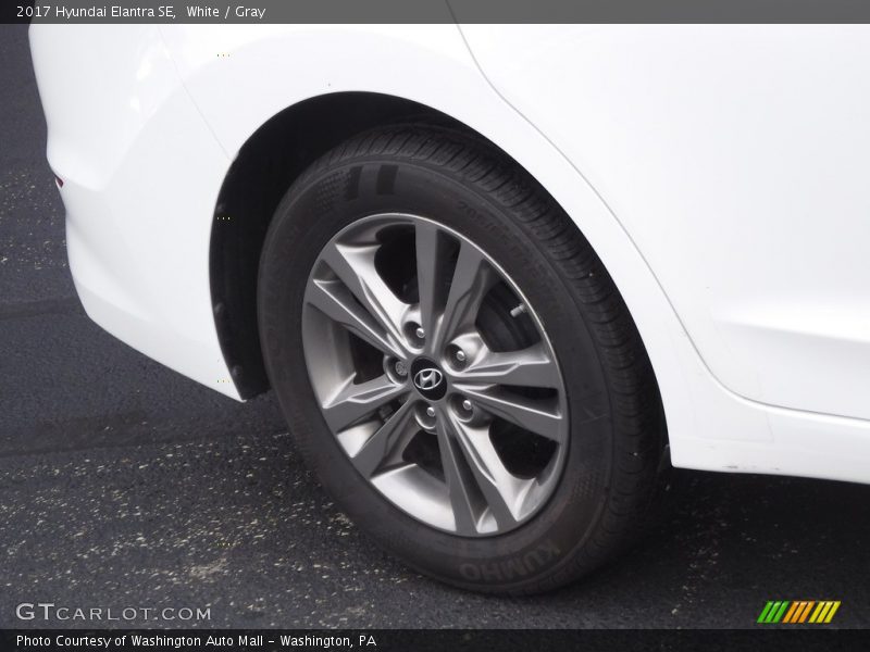 White / Gray 2017 Hyundai Elantra SE