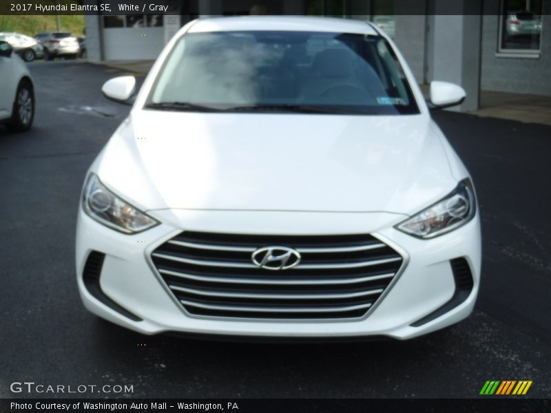 White / Gray 2017 Hyundai Elantra SE