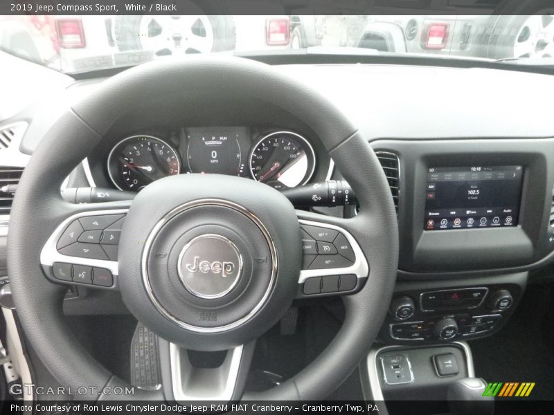 White / Black 2019 Jeep Compass Sport