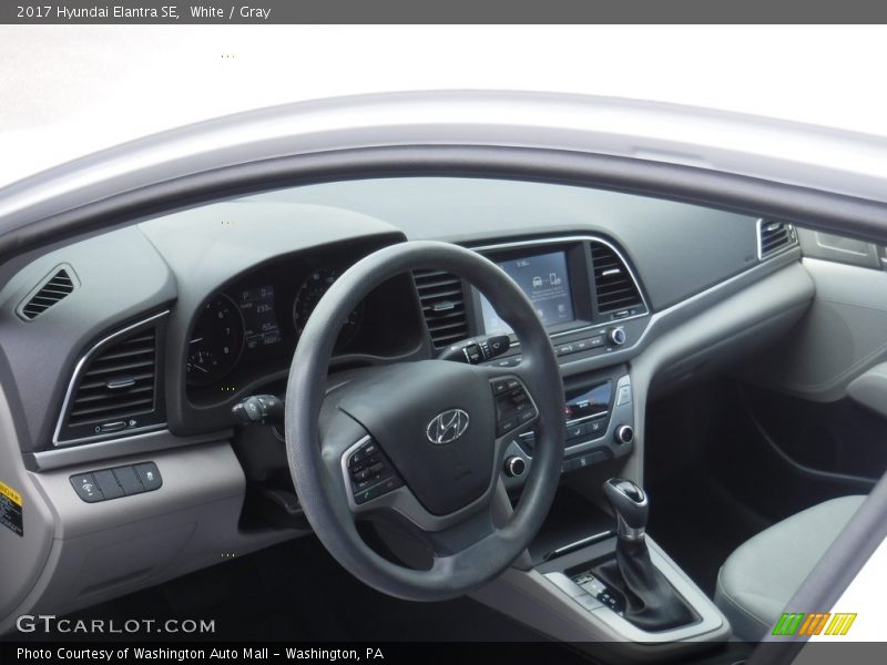 White / Gray 2017 Hyundai Elantra SE