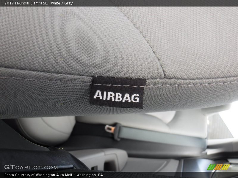 White / Gray 2017 Hyundai Elantra SE