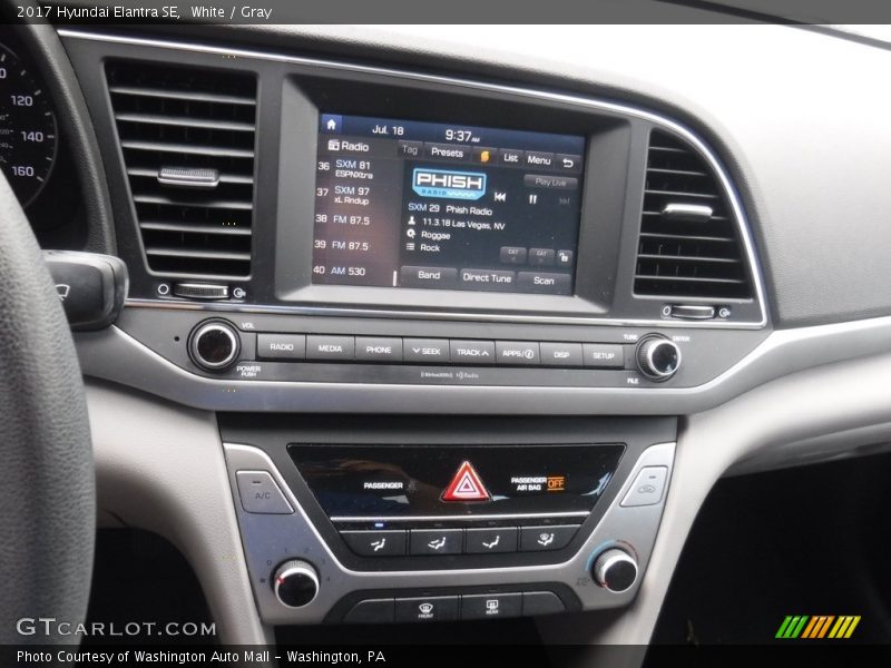 White / Gray 2017 Hyundai Elantra SE