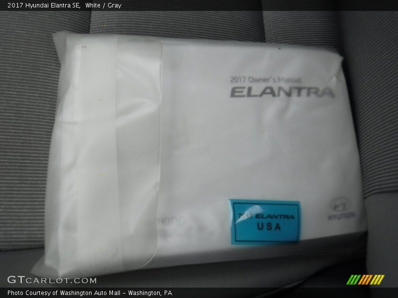 White / Gray 2017 Hyundai Elantra SE