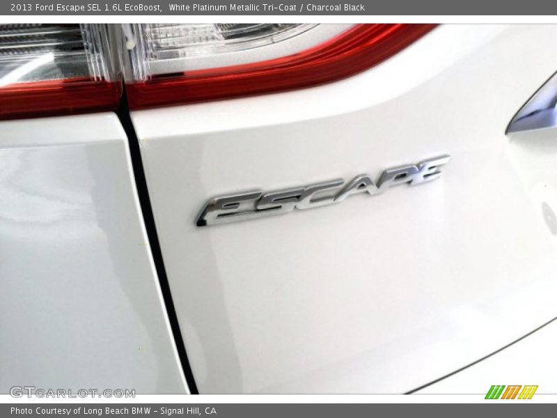 White Platinum Metallic Tri-Coat / Charcoal Black 2013 Ford Escape SEL 1.6L EcoBoost