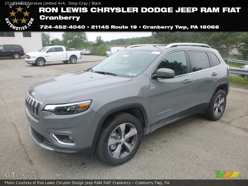 Sting-Gray / Black 2019 Jeep Cherokee Limited 4x4