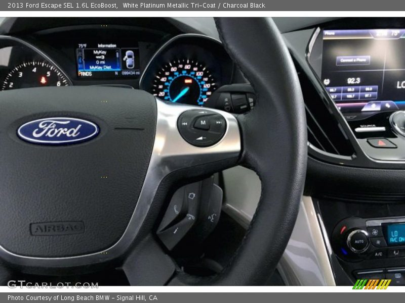 White Platinum Metallic Tri-Coat / Charcoal Black 2013 Ford Escape SEL 1.6L EcoBoost