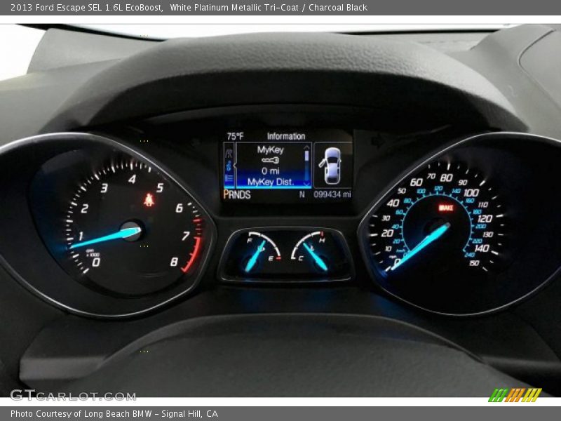 White Platinum Metallic Tri-Coat / Charcoal Black 2013 Ford Escape SEL 1.6L EcoBoost