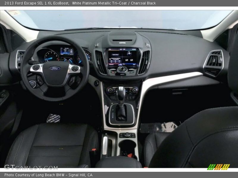 White Platinum Metallic Tri-Coat / Charcoal Black 2013 Ford Escape SEL 1.6L EcoBoost