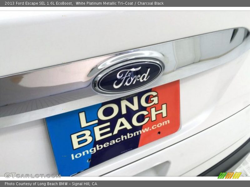 White Platinum Metallic Tri-Coat / Charcoal Black 2013 Ford Escape SEL 1.6L EcoBoost