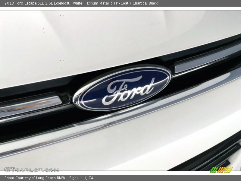 White Platinum Metallic Tri-Coat / Charcoal Black 2013 Ford Escape SEL 1.6L EcoBoost