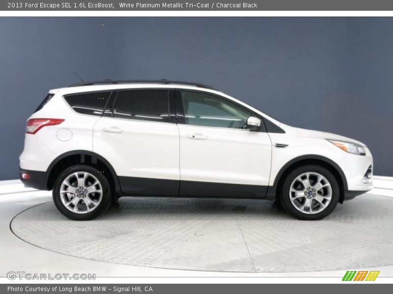 White Platinum Metallic Tri-Coat / Charcoal Black 2013 Ford Escape SEL 1.6L EcoBoost