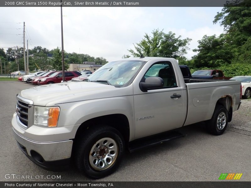 Silver Birch Metallic / Dark Titanium 2008 GMC Sierra 1500 Regular Cab