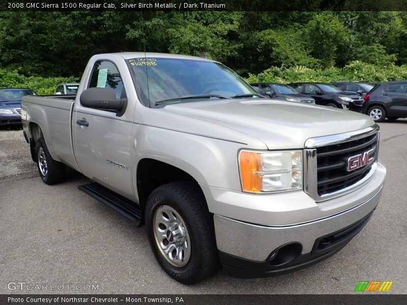 Silver Birch Metallic / Dark Titanium 2008 GMC Sierra 1500 Regular Cab