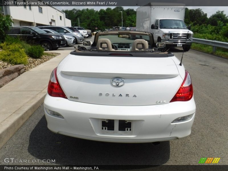 Blizzard White Pearl / Ivory 2007 Toyota Solara SLE V6 Convertible