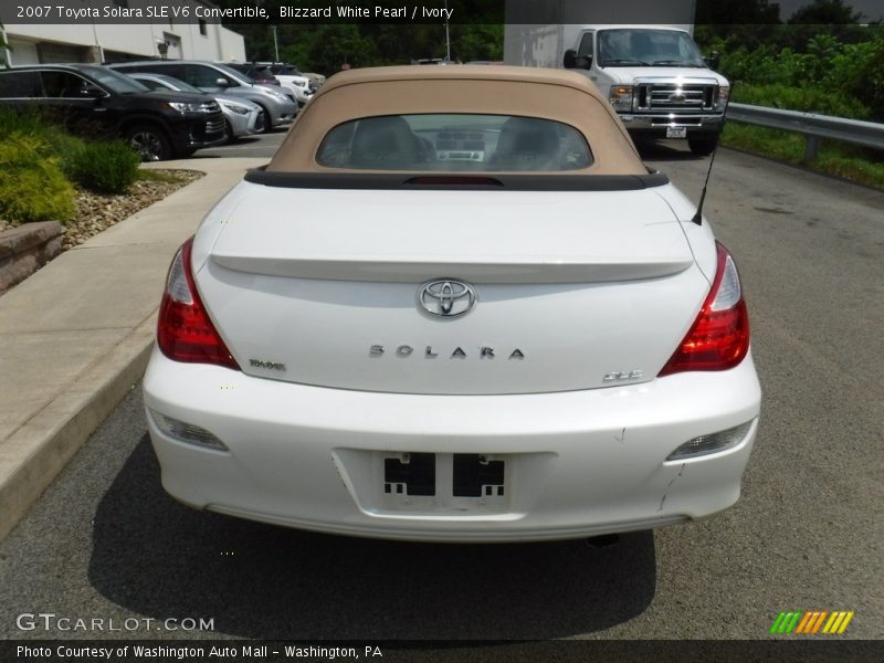 Blizzard White Pearl / Ivory 2007 Toyota Solara SLE V6 Convertible