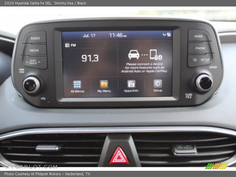 Stormy Sea / Black 2020 Hyundai Santa Fe SEL
