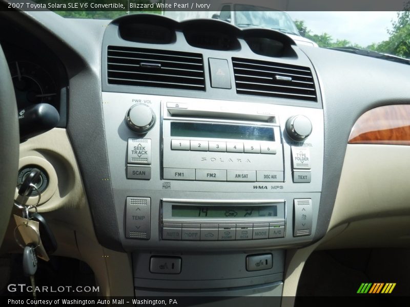 Blizzard White Pearl / Ivory 2007 Toyota Solara SLE V6 Convertible