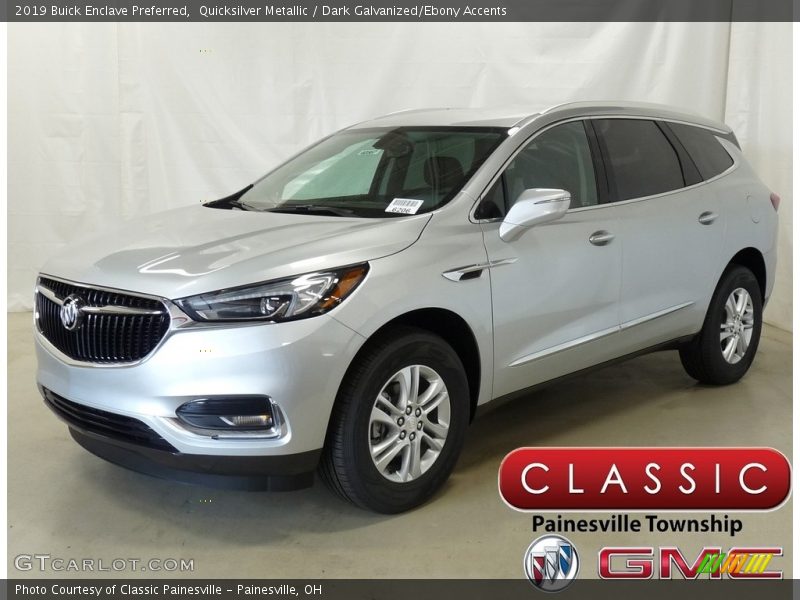 Quicksilver Metallic / Dark Galvanized/Ebony Accents 2019 Buick Enclave Preferred