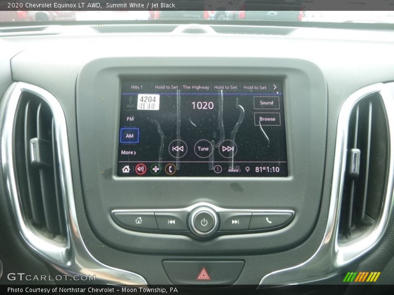 Controls of 2020 Equinox LT AWD